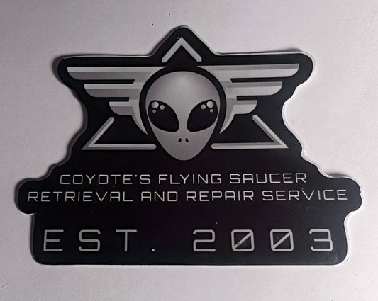 Coyote's Flying Saucers 3" Vinyl Stickers