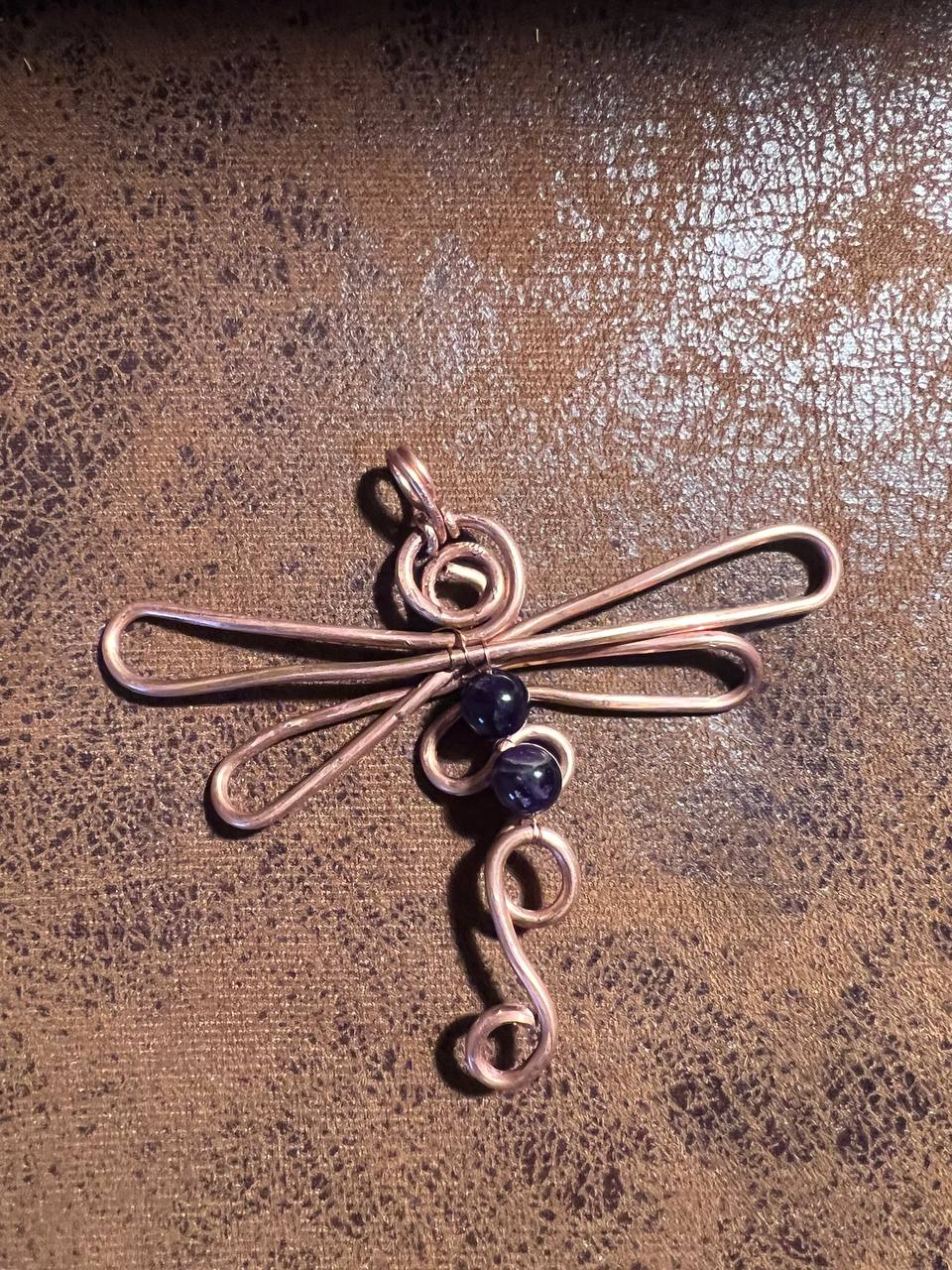 369 Copperworks - Large Copper Dragonfly Necklace Pendant